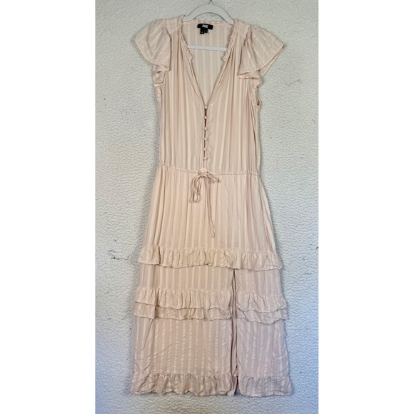 PAIGE Dresses & Skirts - Paige Womens Dress M illyria Ruffles Layered Midi Slit Balletcore Feminine Beach